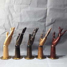 Display female mannequin hand colorful wooden hands,posable hand mannequin window decoration,realistic hand mannequin